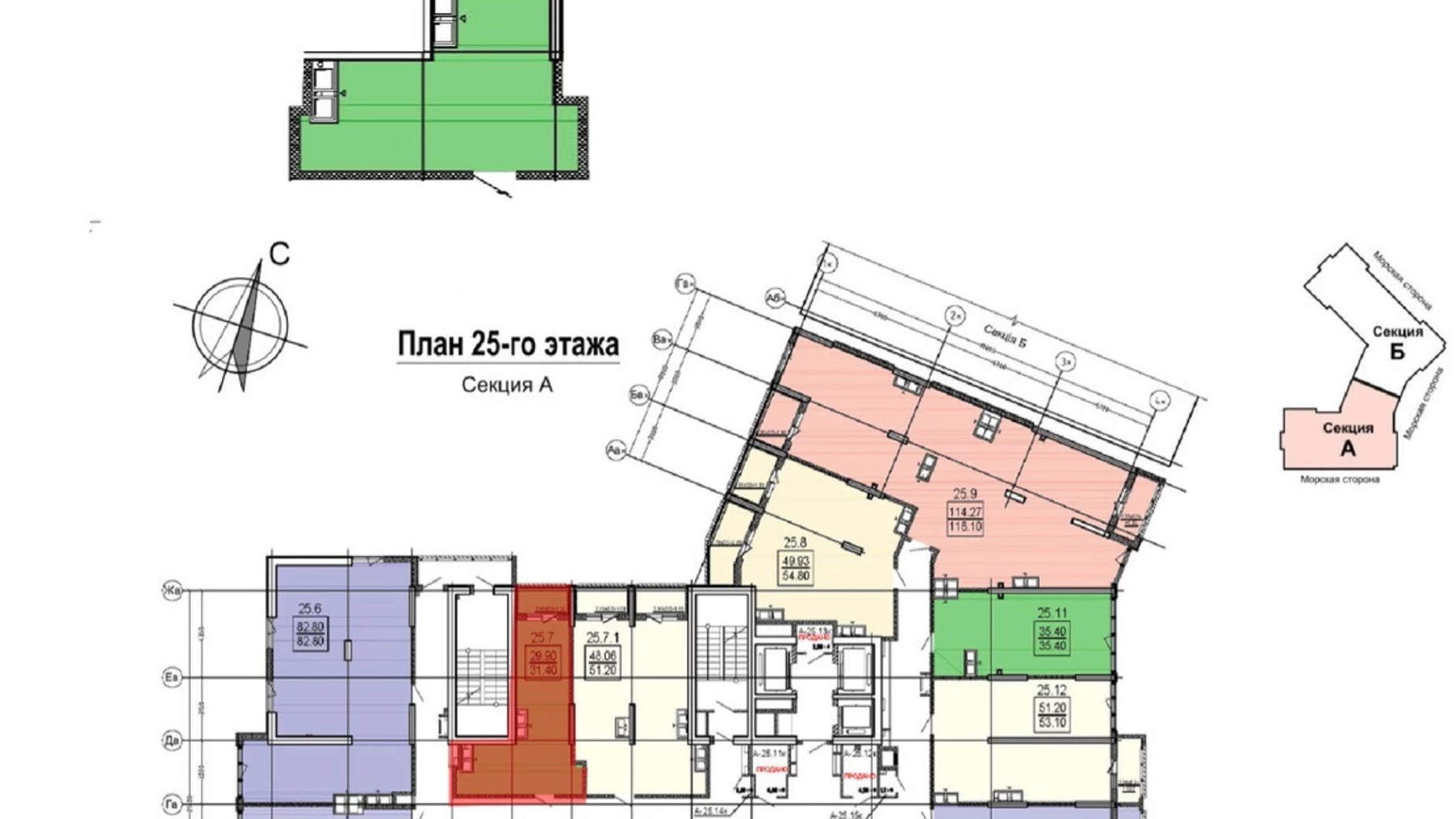 Продается 1-комнатная квартира 31.4 кв. м в Одессе, ул. Дача Ковалевского, 5 - фото 2