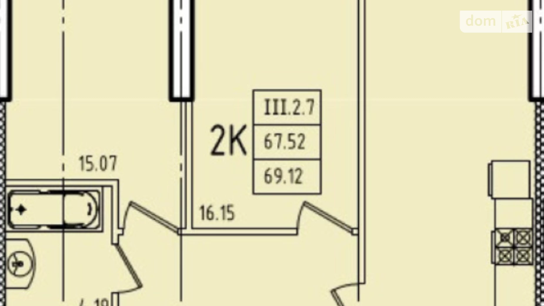 Продається 2-кімнатна квартира 69.12 кв. м у Одесі, вул. Генуезька, 1/1 - фото 2