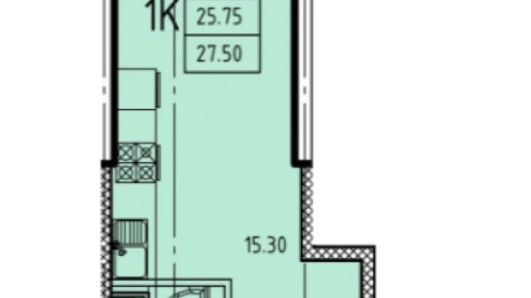Продается 1-комнатная квартира 27 кв. м в Одессе, ул. Генуэзская, 1/1 - фото 2