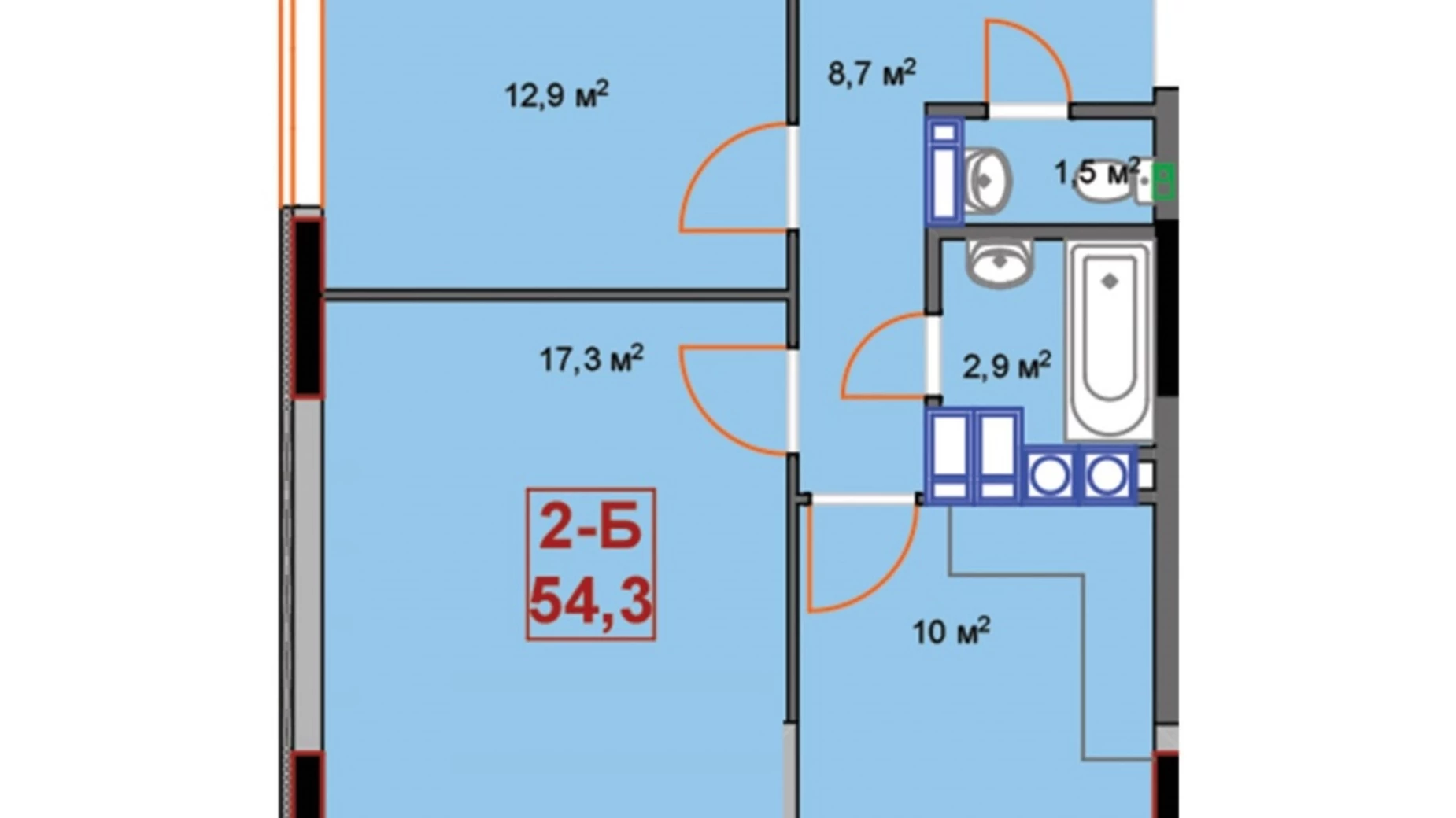 Продается 2-комнатная квартира 54.3 кв. м в Ирпене, ул. Университетская(Карла Маркса), 1Т - фото 4