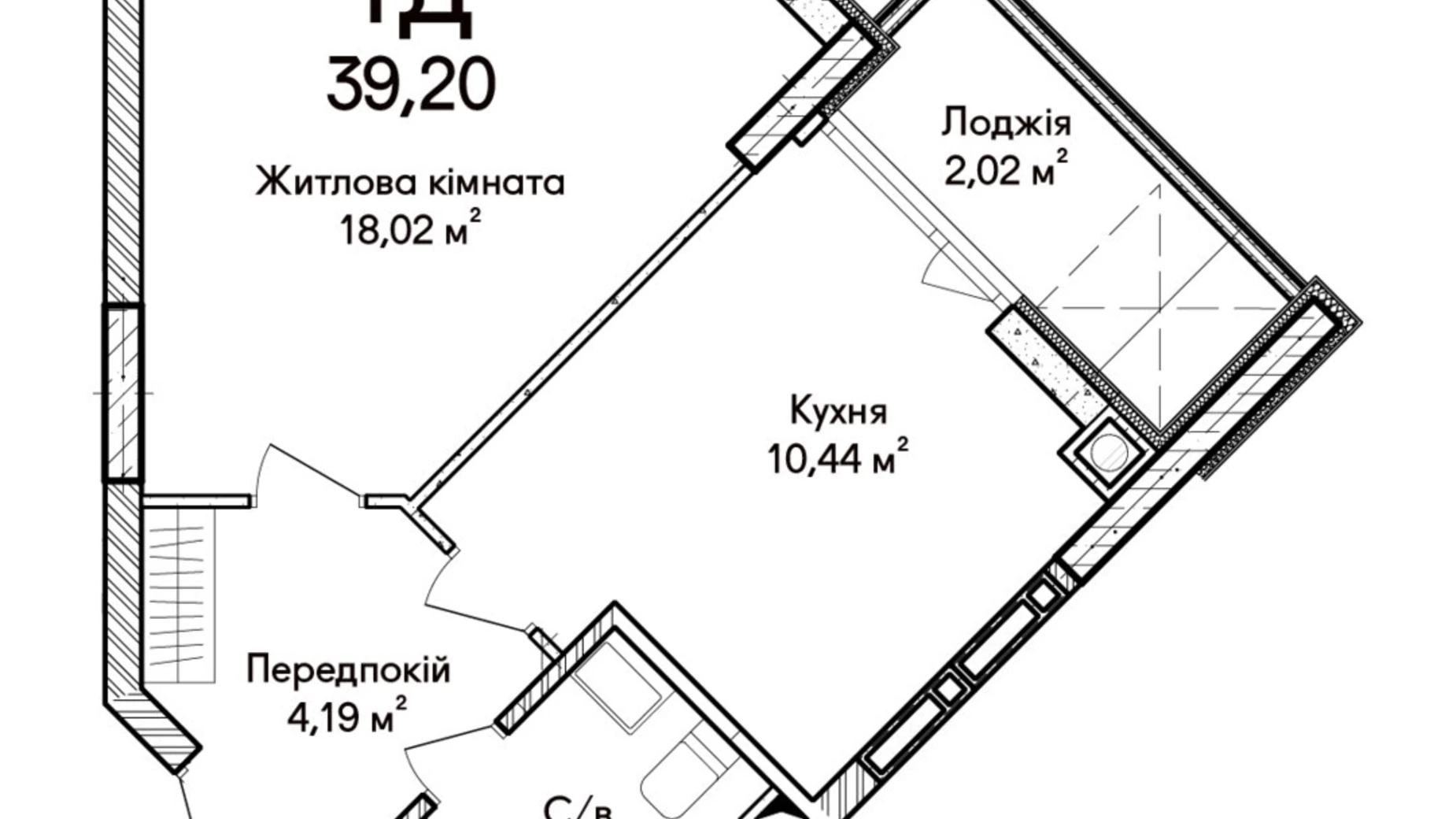 Продається 1-кімнатна квартира 39 кв. м у Ірпені, вул. Ольги Кобилянської(Достоєвського) - фото 2