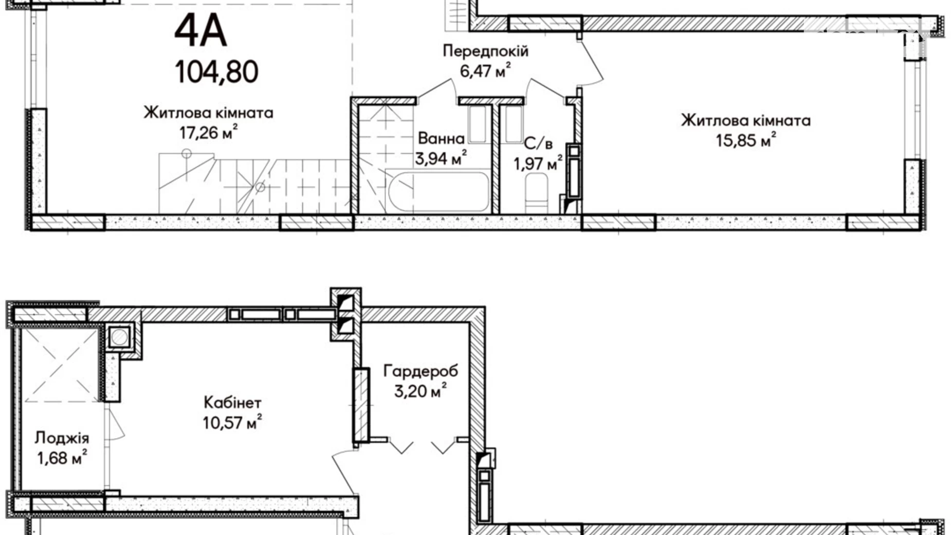 Продается 4-комнатная квартира 105 кв. м в Ирпене, ул. Ольги Кобылянской(Достоевского) - фото 2