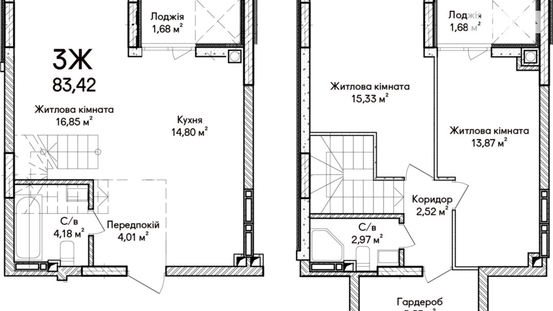 Продається 3-кімнатна квартира 83 кв. м у Ірпені, вул. Ольги Кобилянської(Достоєвського) - фото 2