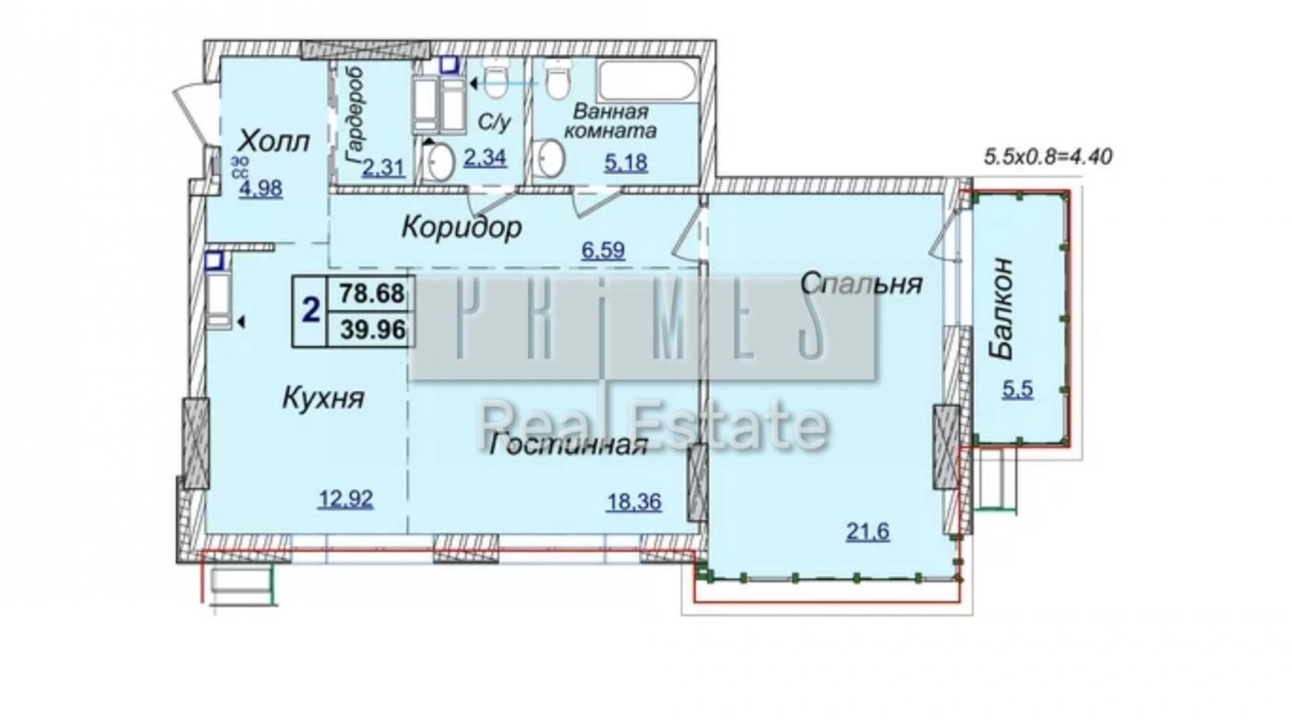 Продається 2-кімнатна квартира 79 кв. м у Києві, вул. Андрія Верхогляда(Драгомирова), 19А - фото 5