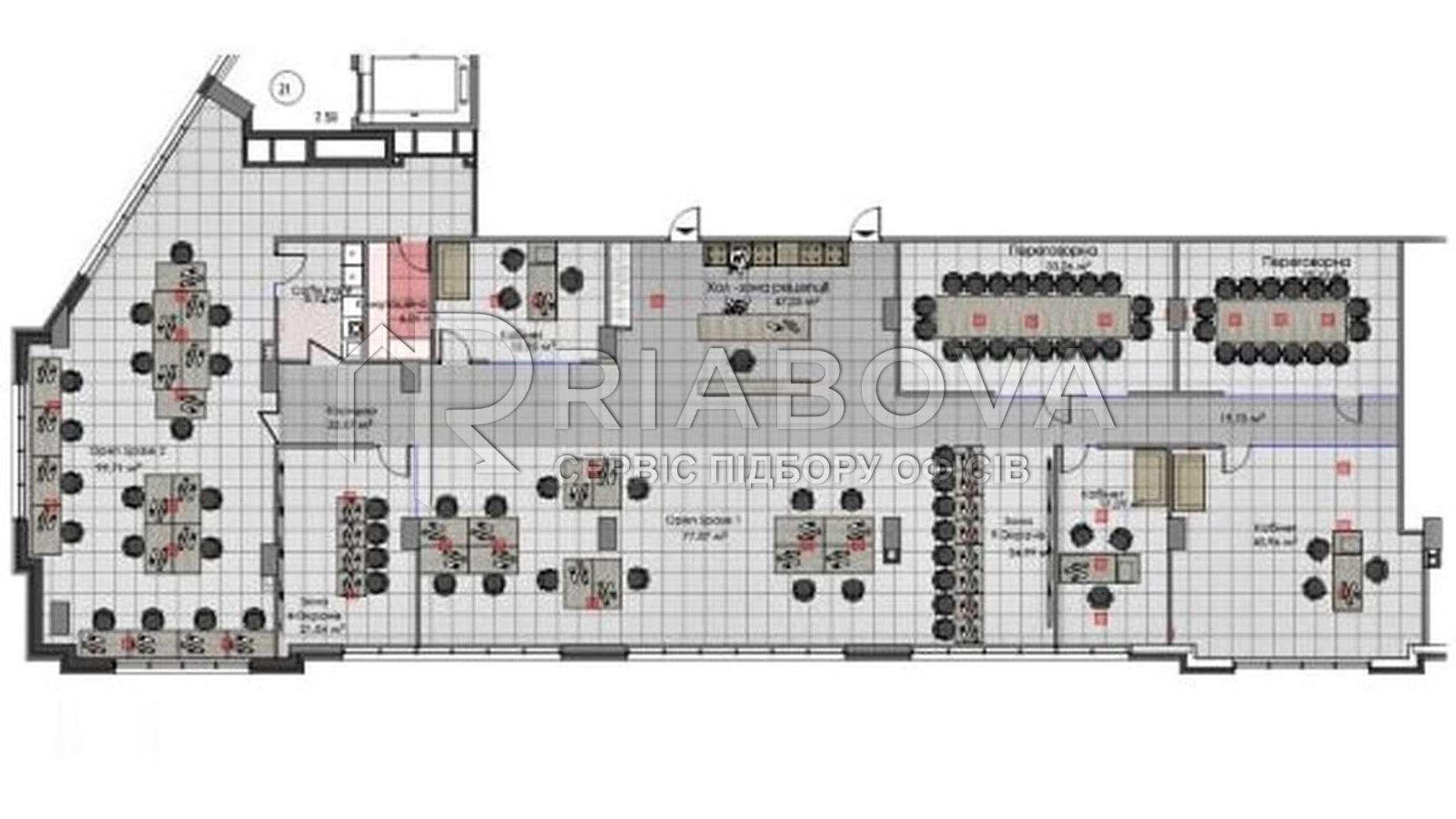 Здається в оренду офіс 469 кв. м в бізнес-центрі, цена: 18122 $ - фото 5