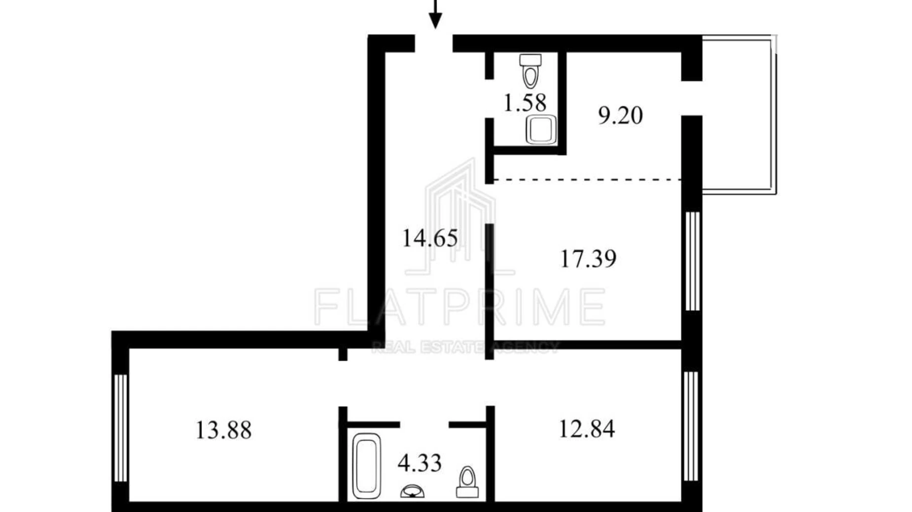 Продається 2-кімнатна квартира 75 кв. м у Броварах, вул. В'ячеслава Чорновола, 17 - фото 3