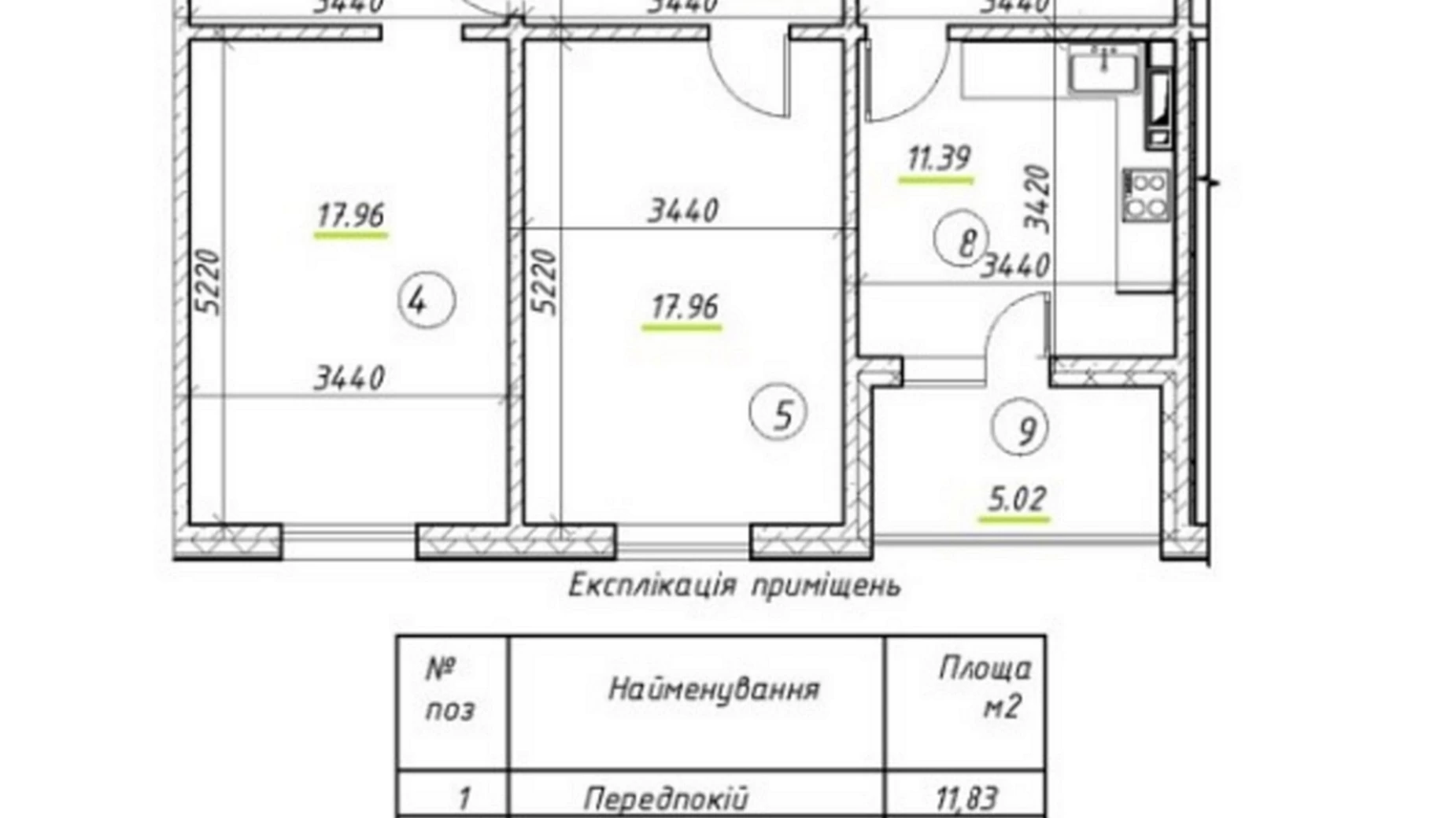 Продається 3-кімнатна квартира 79 кв. м у Києві, вул. Ревуцького, 54А - фото 4