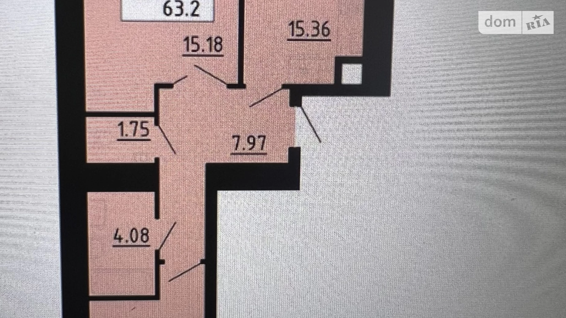2-комнатная квартира 63.2 кв. м в Тернополе, ул. Академика Сергея Королева, 7Б - фото 2