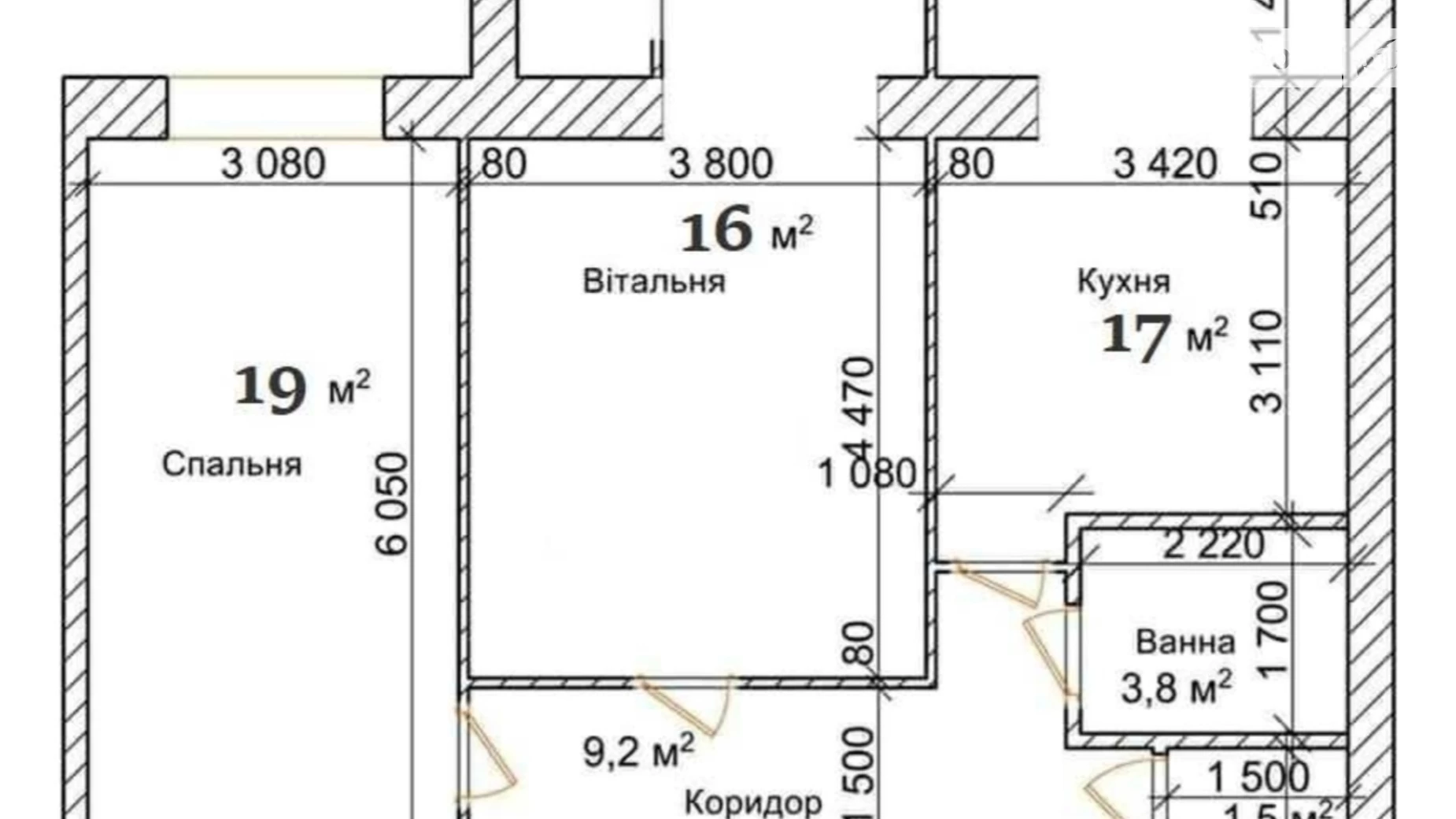 Продается 2-комнатная квартира 69 кв. м в Хмельницком, ул. Озерная, 16Б корпус 1 - фото 2