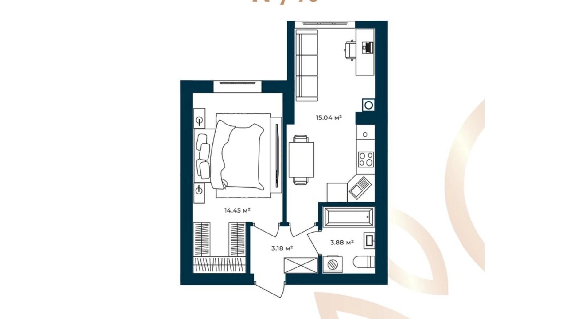 Продается 1-комнатная квартира 36.55 кв. м в Софиевской Борщаговке, ул. Свободы, 1С - фото 2