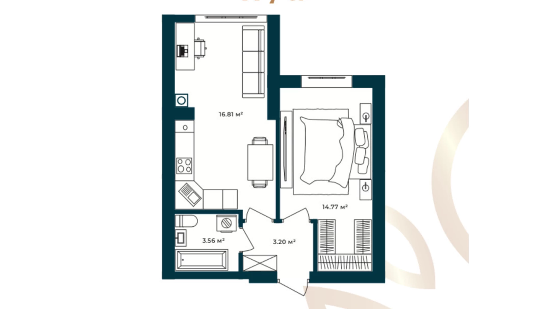 Продается 1-комнатная квартира 38.34 кв. м в Софиевской Борщаговке, ул. Свободы, 1С - фото 2