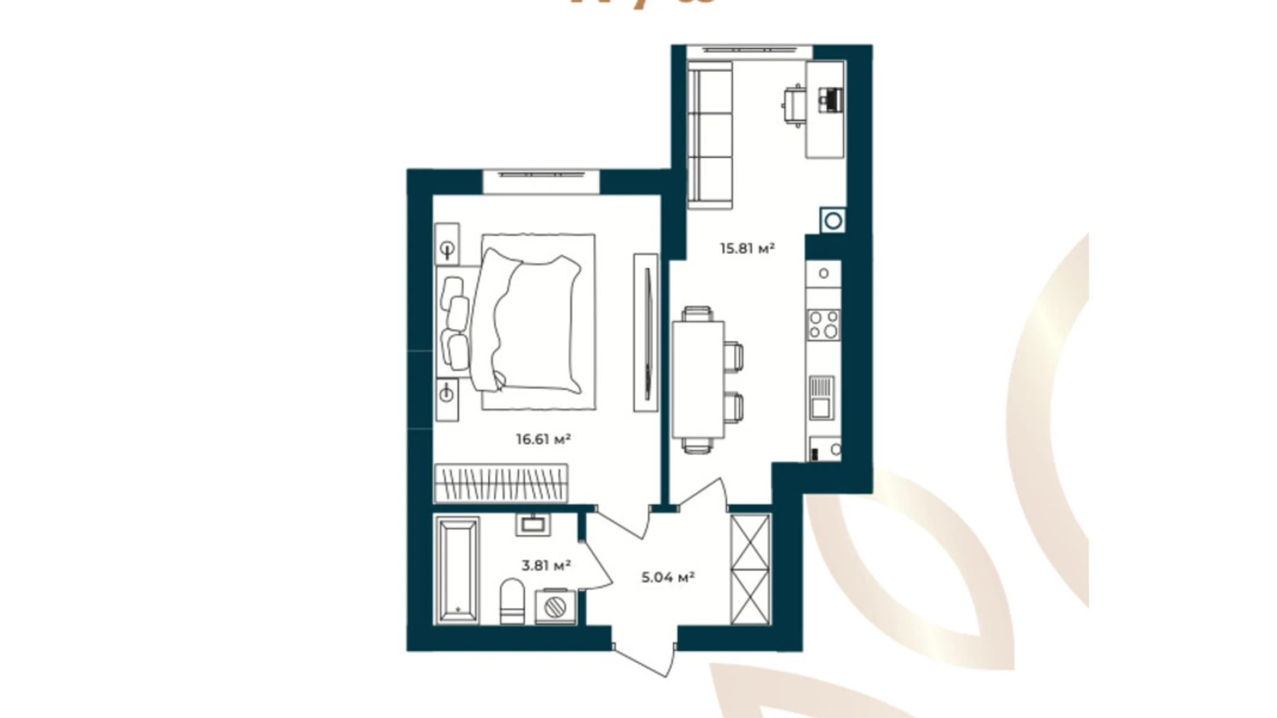 Продается 1-комнатная квартира 41.27 кв. м в Софиевской Борщаговке, ул. Свободы, 1С - фото 2