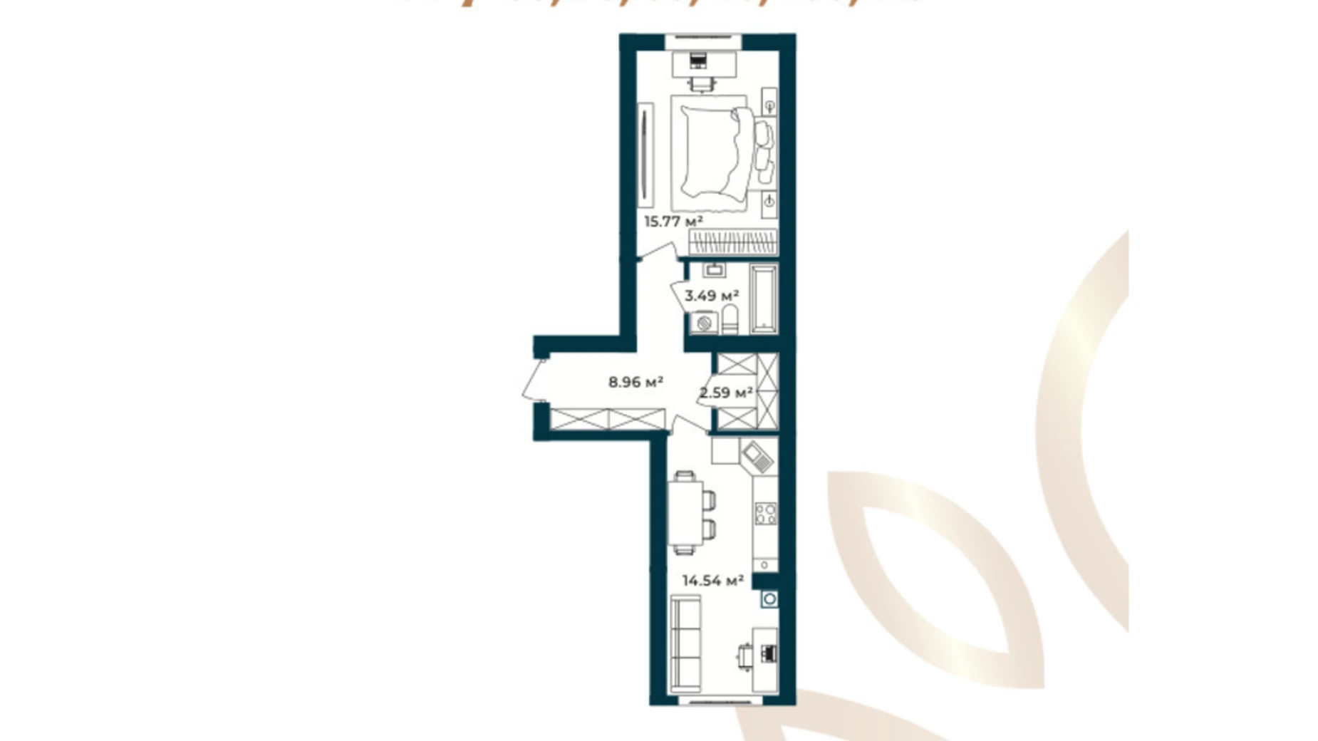 Продается 1-комнатная квартира 45.34 кв. м в Софиевской Борщаговке, ул. Свободы, 1С - фото 2