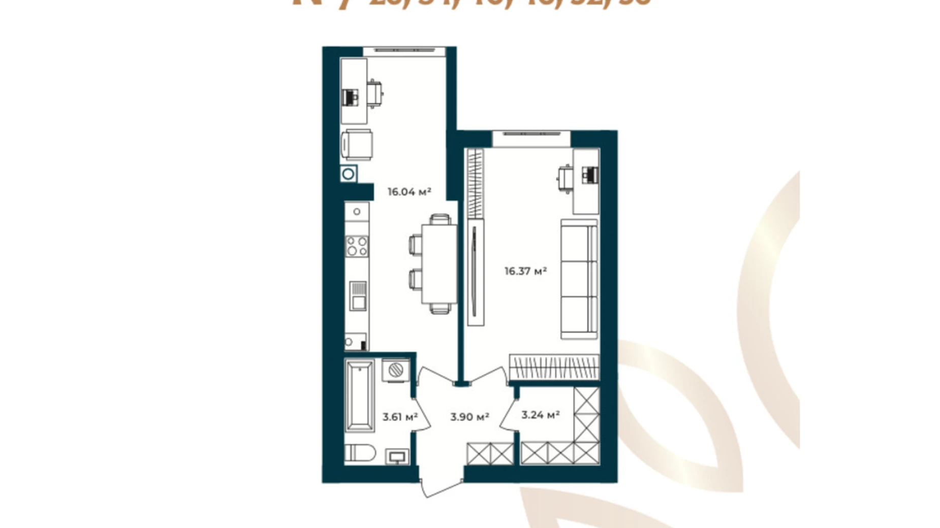 Продается 1-комнатная квартира 43.16 кв. м в Софиевской Борщаговке, ул. Свободы, 1С - фото 2