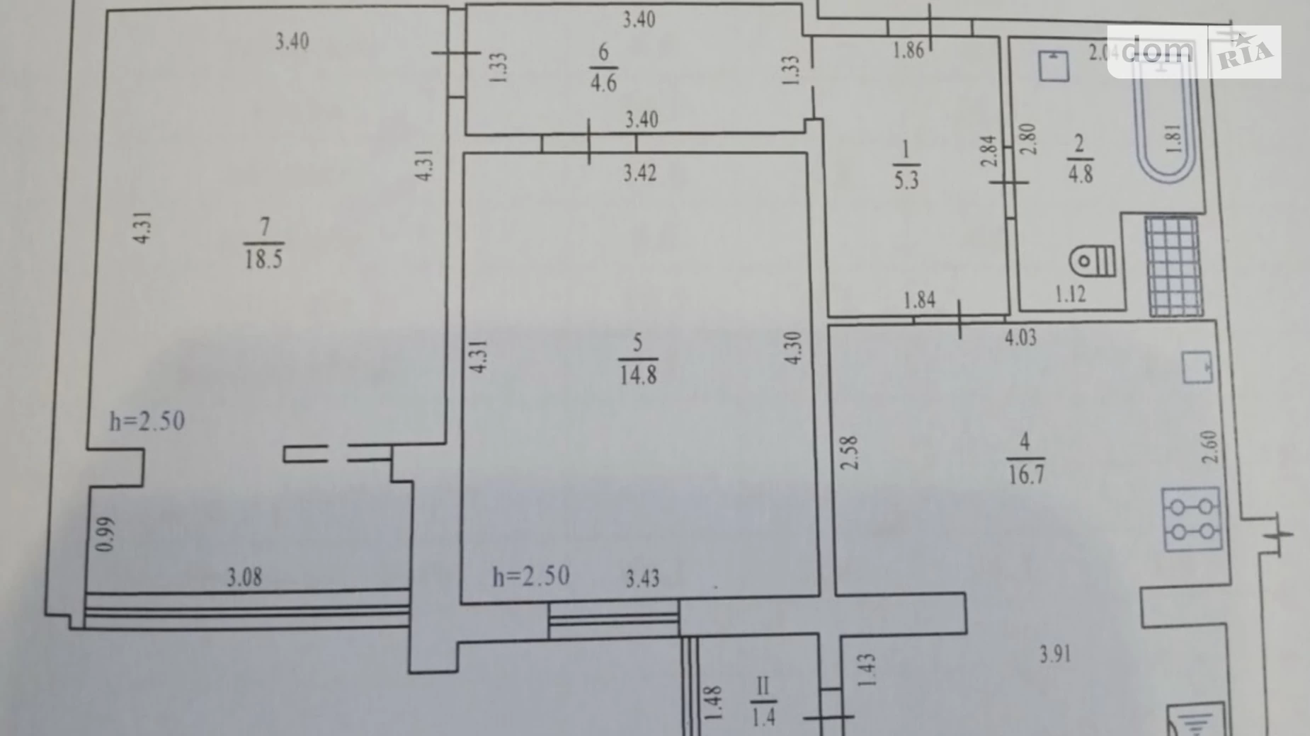 Продается 2-комнатная квартира 66.1 кв. м в Полтаве, ул. Башкирцевой Марии, 31 - фото 10