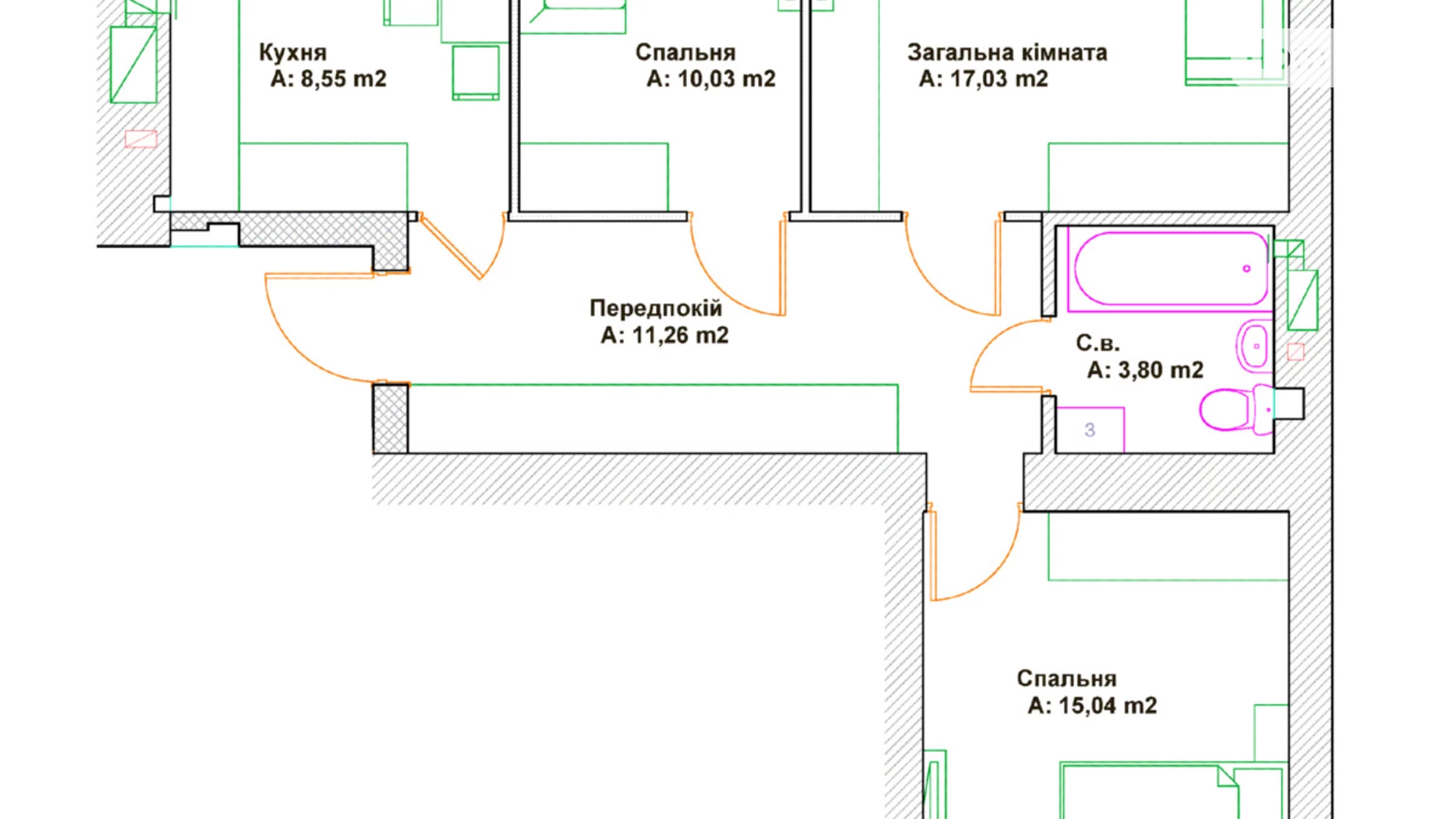 Продается 3-комнатная квартира 70 кв. м в Ирпене, ул. Григория Сковороды, 25 - фото 4