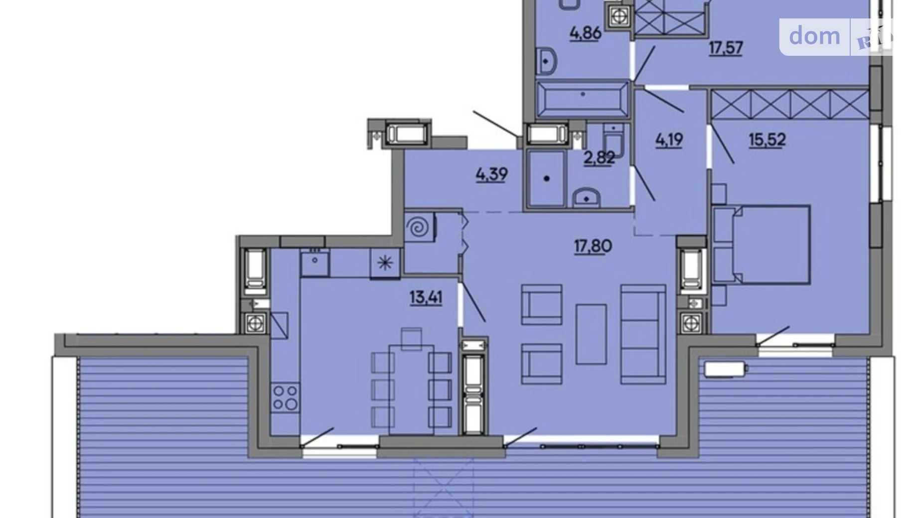 Продается 3-комнатная квартира 105.53 кв. м в Львове, ул. Миколайчука, 17 - фото 2