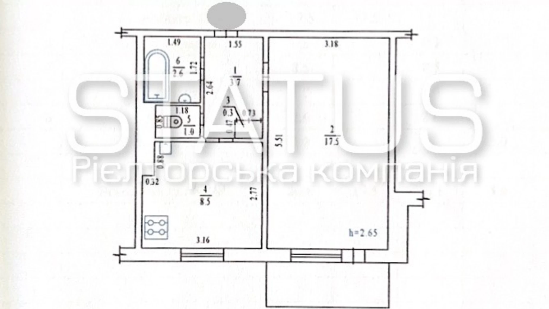 Продается 1-комнатная квартира 36.6 кв. м в Полтаве, цена: 28500 $ - фото 2