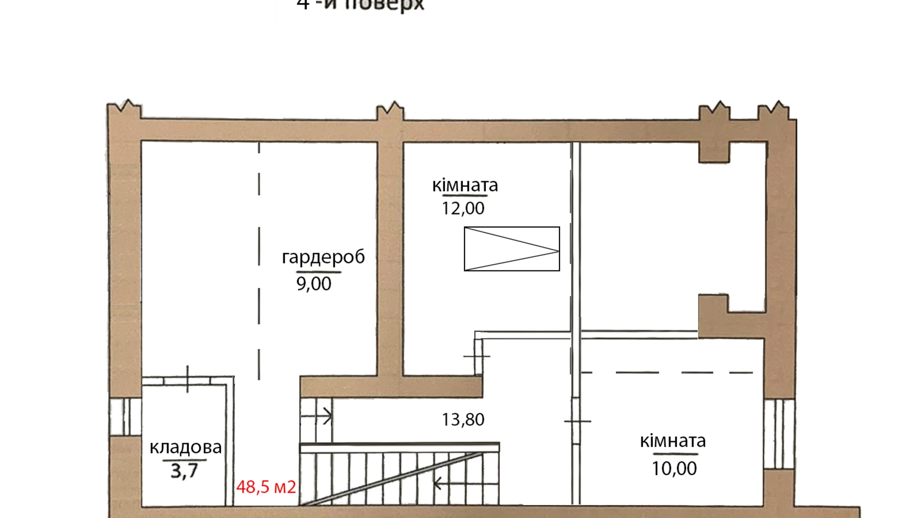 3-кімнатна квартира 102 кв. м у Тернополі - фото 3