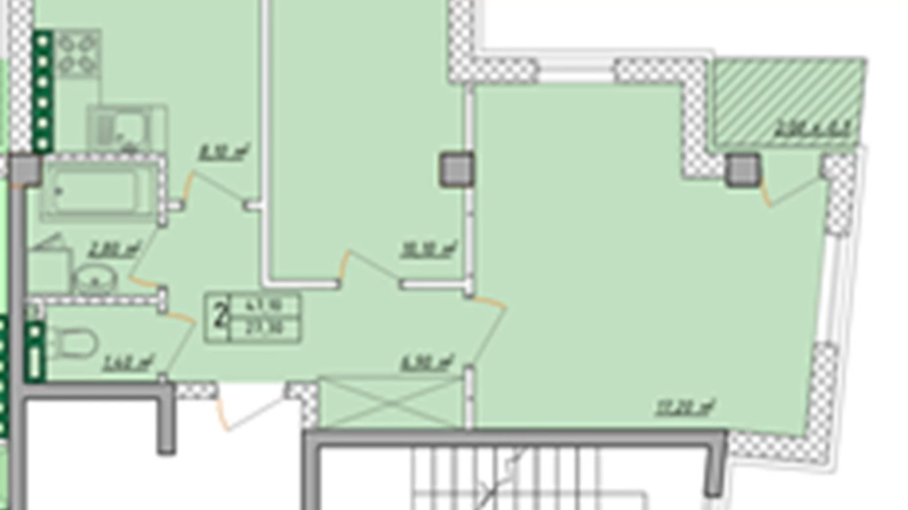 Продается 2-комнатная квартира 56.5 кв. м в Одессе, ул. Новосельского, 11 - фото 2