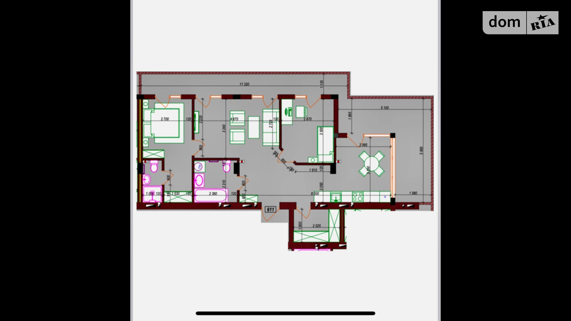 Продается 3-комнатная квартира 78.3 кв. м в Минае, ул. Августина Волошина, 18 - фото 2
