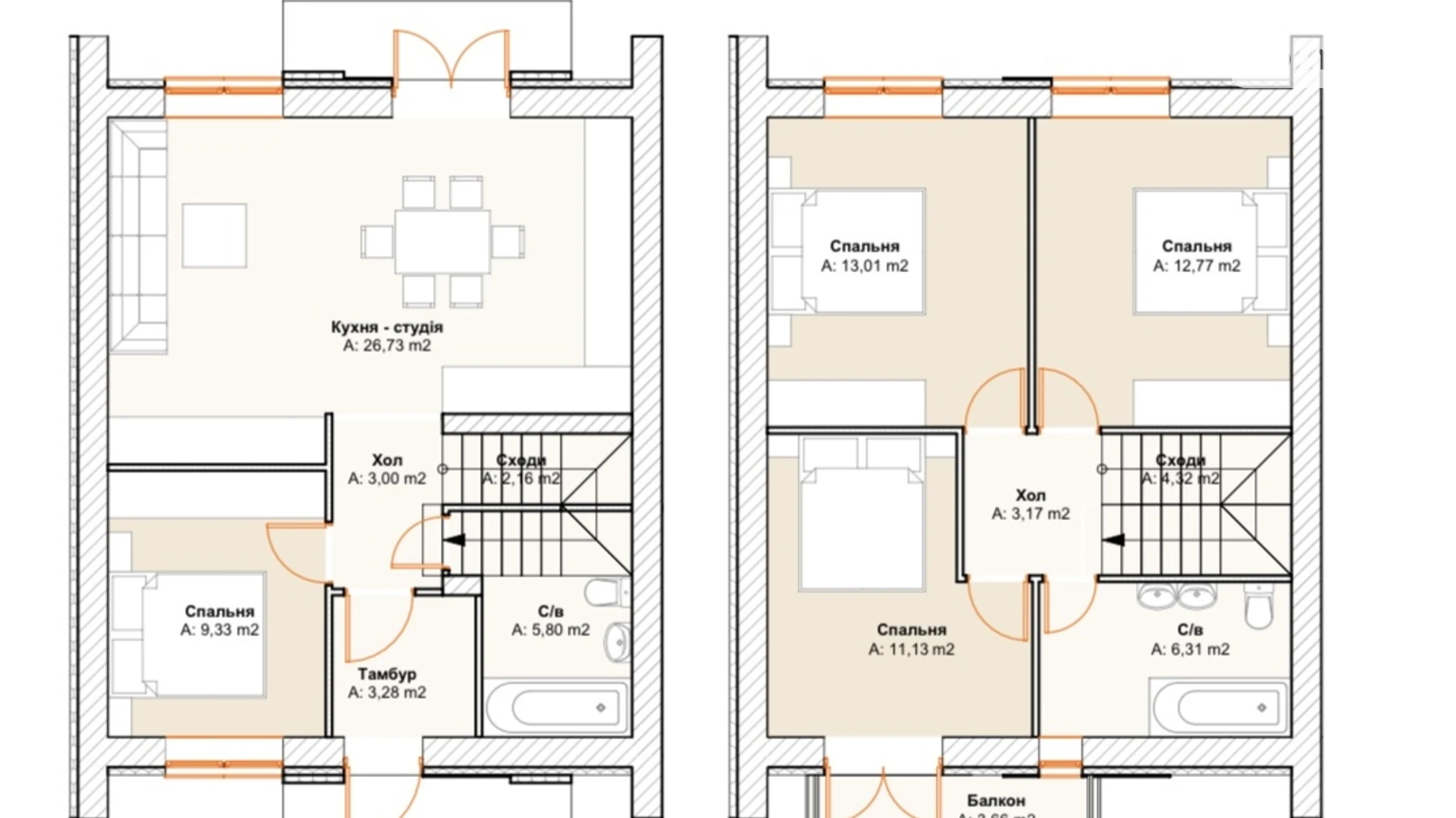 Продается часть дома 105 кв. м с баней/сауной, цена: 80000 $ - фото 2