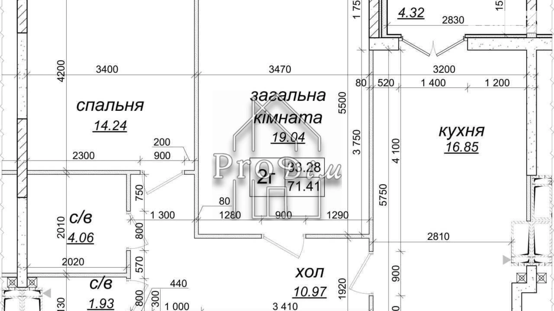 Продается 2-комнатная квартира 71.4 кв. м в Киеве, ул. Пригородная, 22Б - фото 2