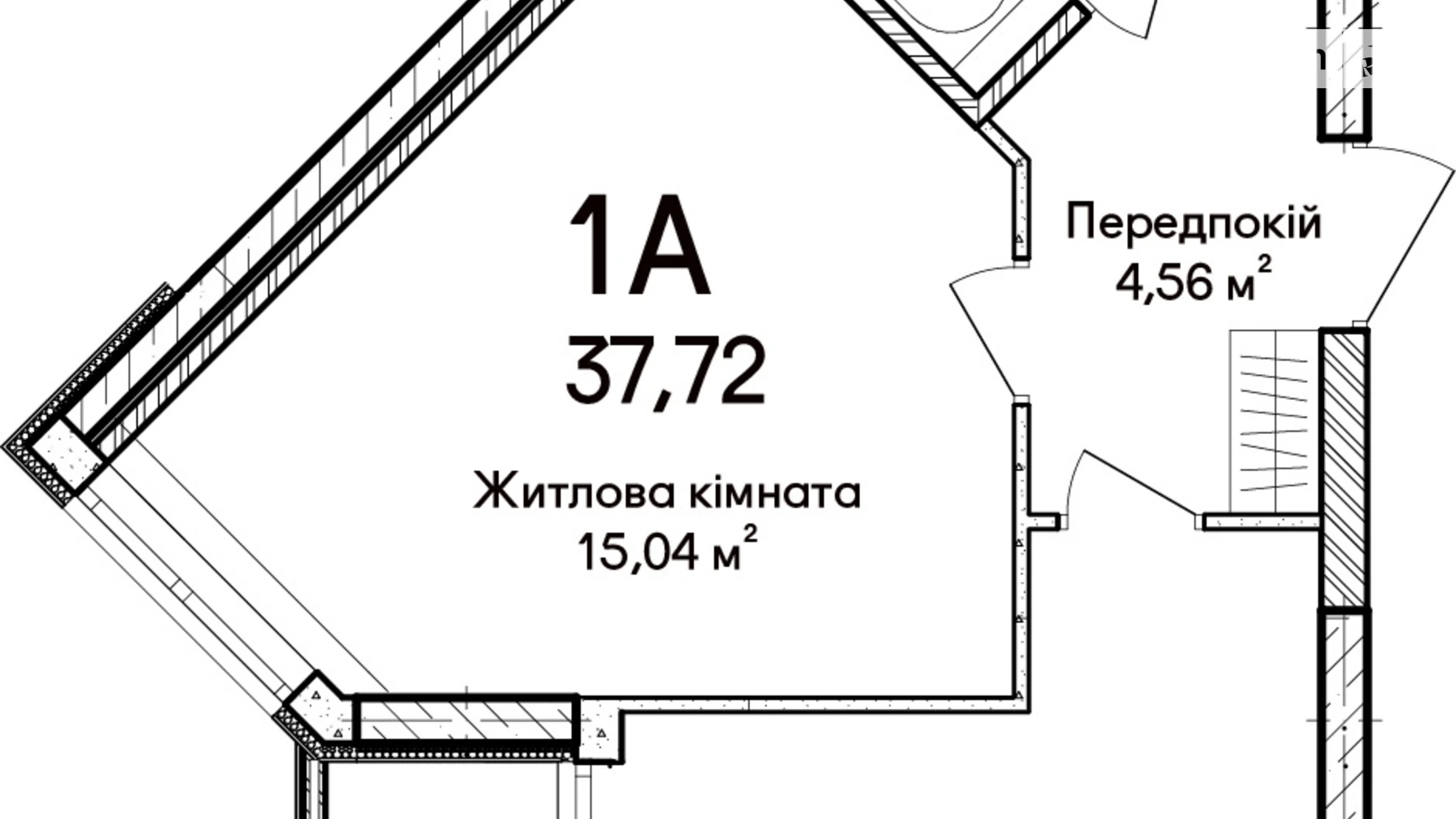 Продається 1-кімнатна квартира 37.72 кв. м у Ірпені, вул. Ольги Кобилянської(Достоєвського), 1В/26 - фото 3