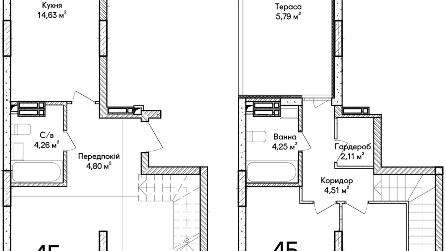 Продается 3-комнатная квартира 106.29 кв. м в Ирпене, ул. Кобылянской Ольги, 1В/26 - фото 3
