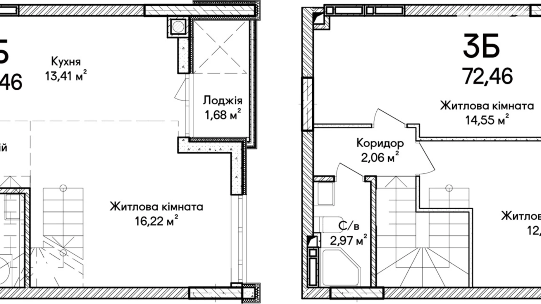 Продается 3-комнатная квартира 72.46 кв. м в Ирпене, ул. Кобылянской Ольги, 1В/26 - фото 2