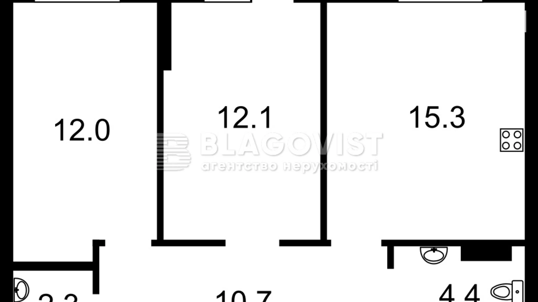 Продается 2-комнатная квартира 58.5 кв. м в Киеве, ул. Академика Заболотного, 148В корпус 2 - фото 2