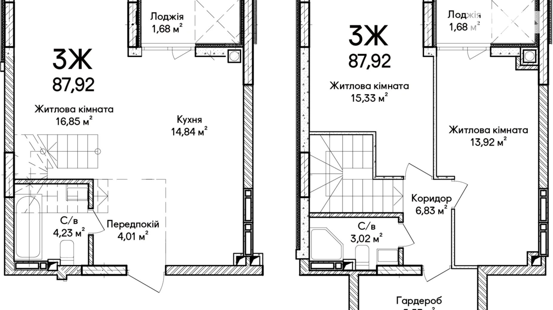 Продається 3-кімнатна квартира 87.92 кв. м у Ірпені, вул. Кобилянської Ольги, 1В/26 - фото 2