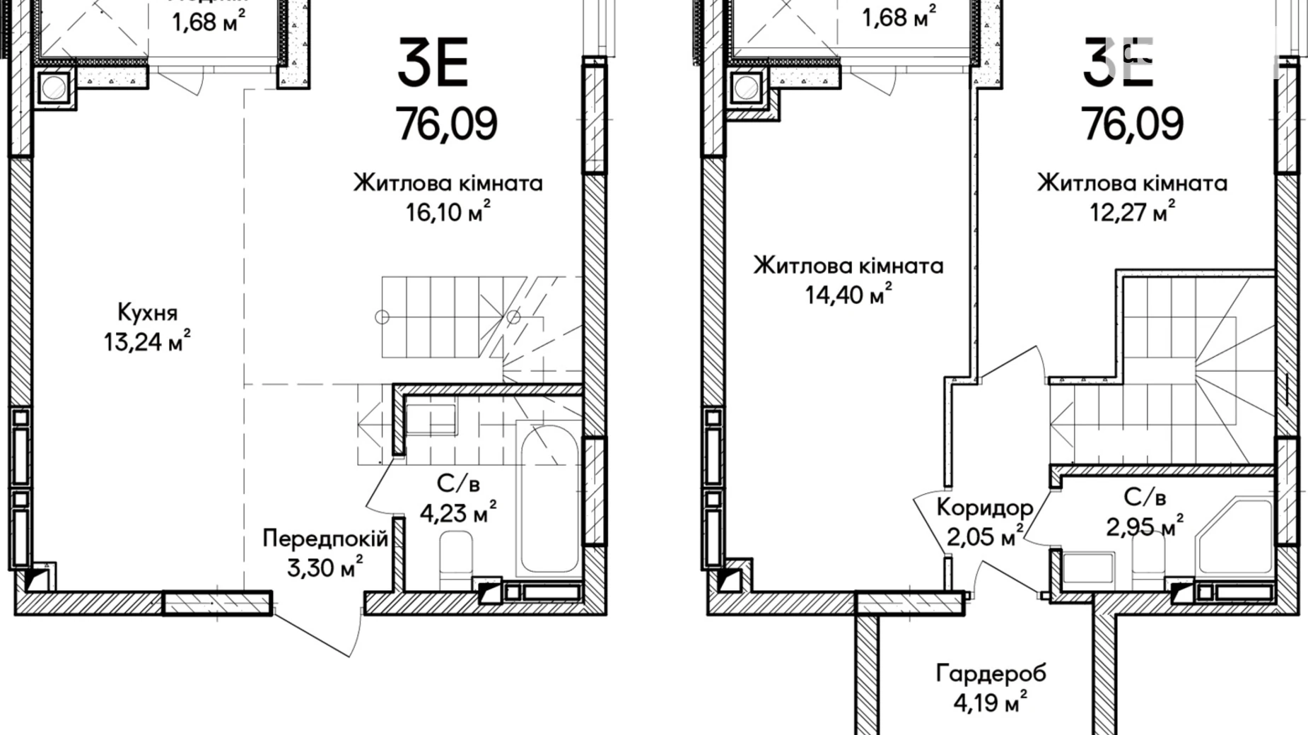 Продается 3-комнатная квартира 76.09 кв. м в Ирпене, ул. Кобылянской Ольги, 1В/26 - фото 2