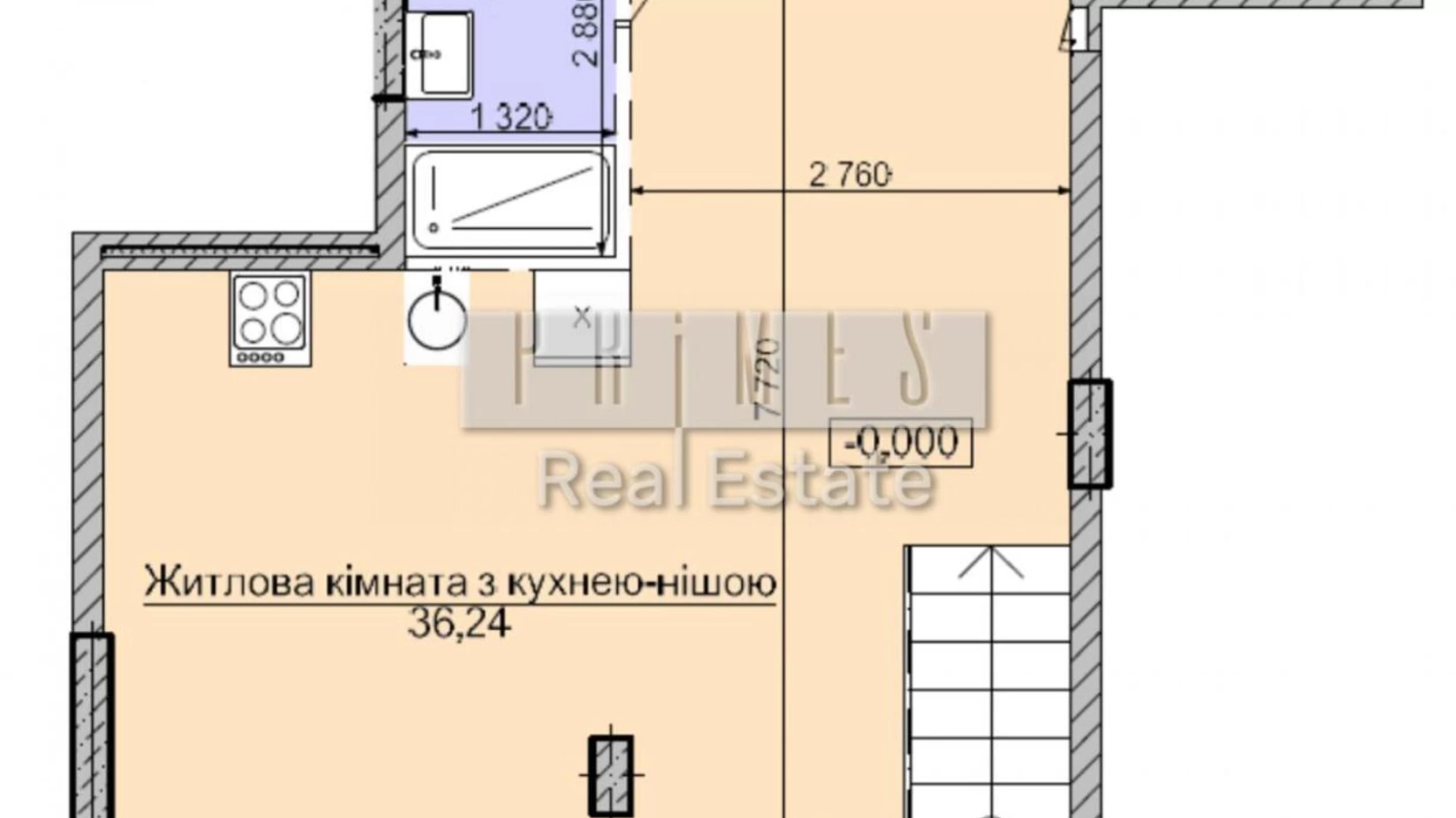 Продається приміщення вільного призначення 43 кв. м в 9-поверховій будівлі, цена: 102960 $ - фото 4