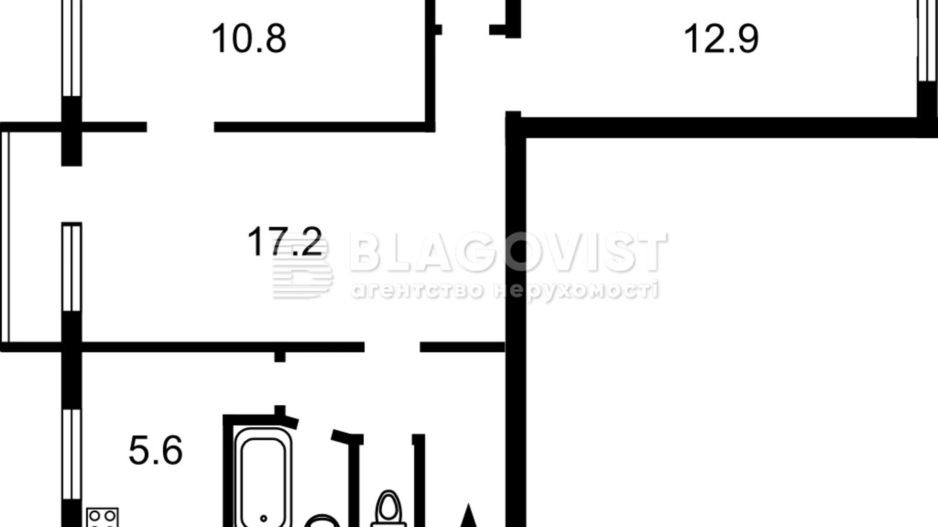 Продается 3-комнатная квартира 57.4 кв. м в, цена: 46000 $ - фото 3