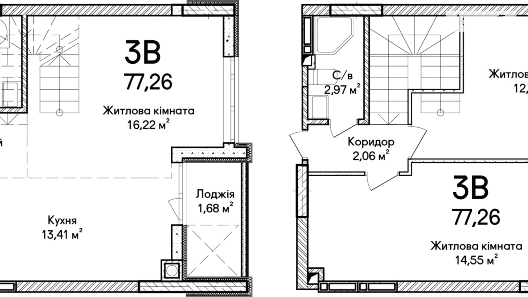 Продается 3-комнатная квартира 77.26 кв. м в Ирпене, ул. Ольги Кобылянской(Достоевского), 1В/26 - фото 4