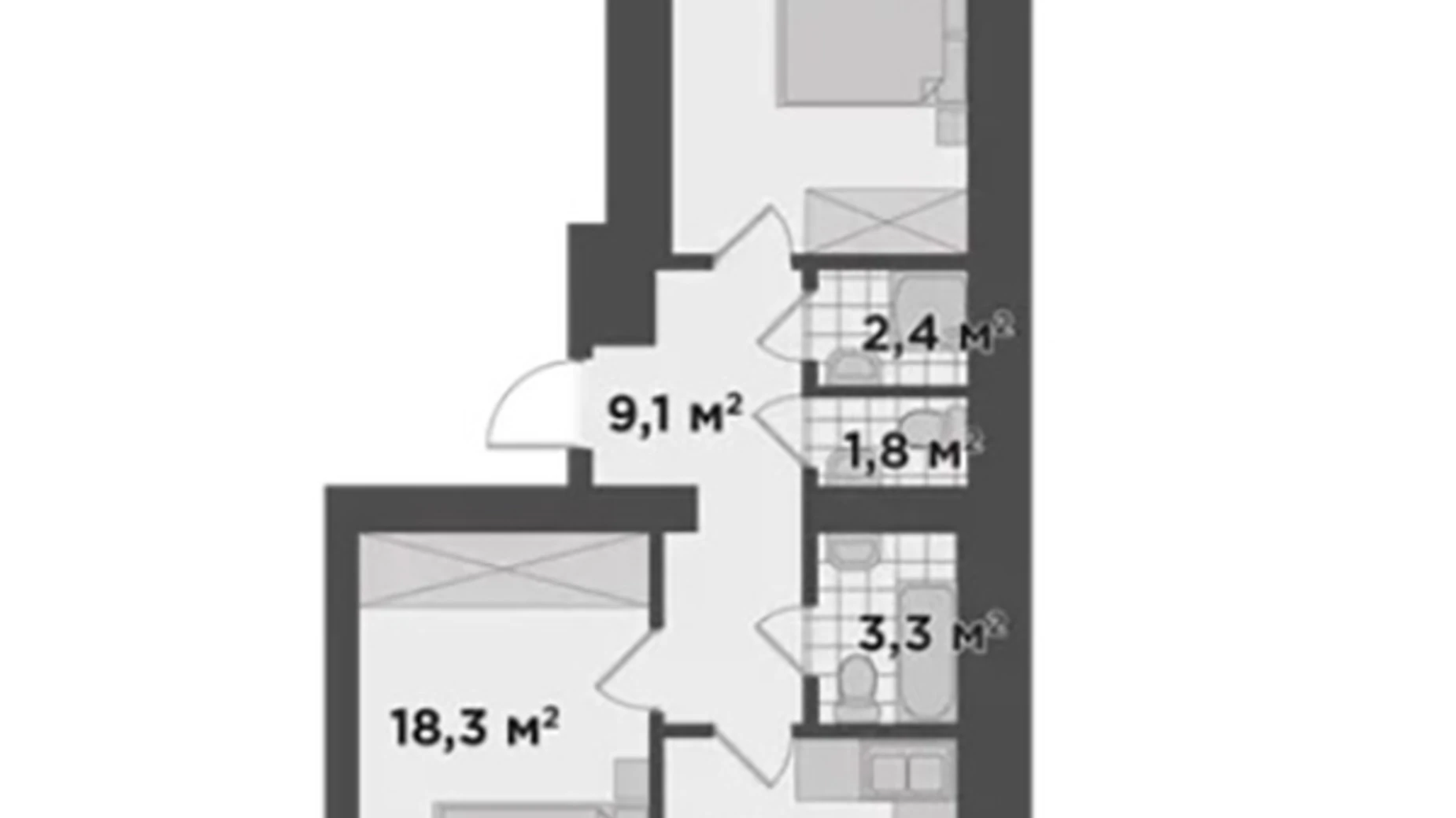 Продается 2-комнатная квартира 73.7 кв. м в Буче, ул. Ивана Кожедуба, 4В - фото 2
