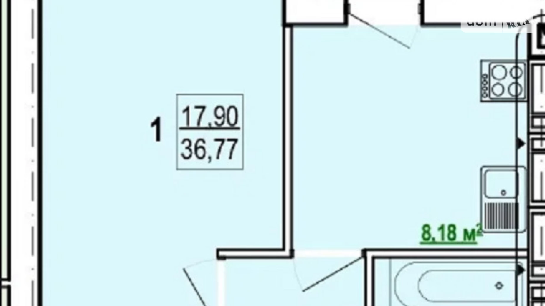 Продается 1-комнатная квартира 37 кв. м в Харькове, ул. Борткевича - фото 3