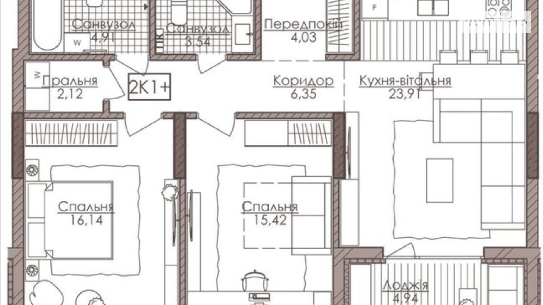 Продається 2-кімнатна квартира 84.3 кв. м у Києві, вул. Річкова(Річна), 4 - фото 2