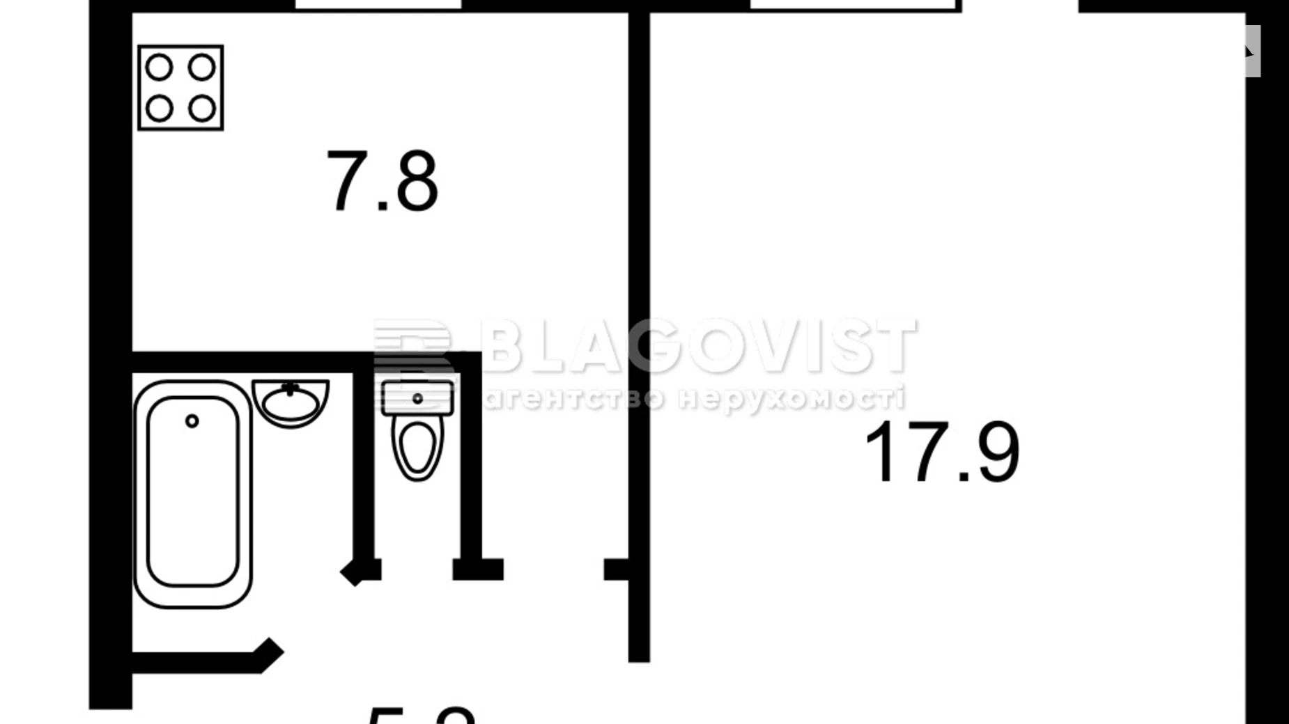 Продается 1-комнатная квартира 34 кв. м в Киеве, ул. Казимира Малевича, 111 - фото 2