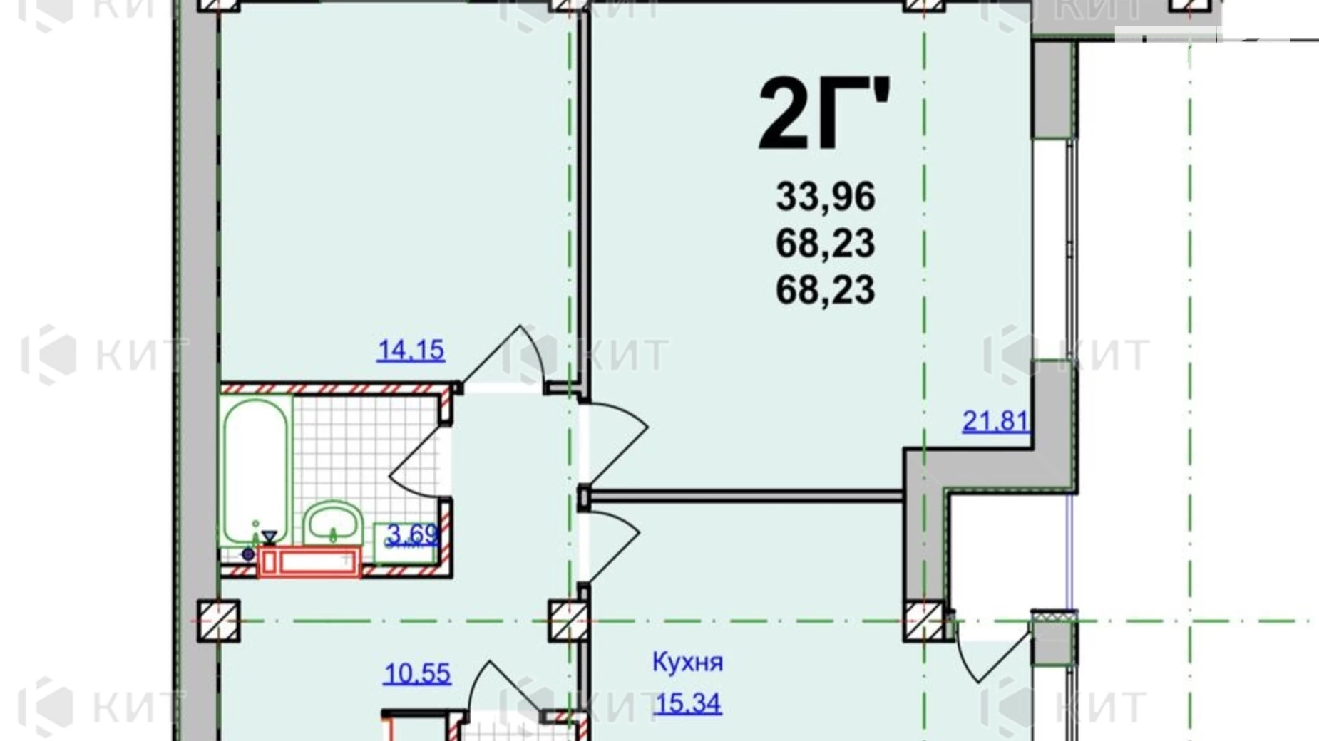 Продается 2-комнатная квартира 68.2 кв. м в Харькове, ул. Братьев Гипиков(Оренбургская), 9 - фото 3