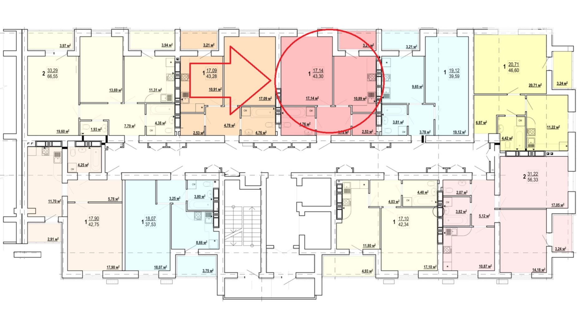 Продается 1-комнатная квартира 43.8 кв. м в Харькове, ул. Борткевича, 7 - фото 2