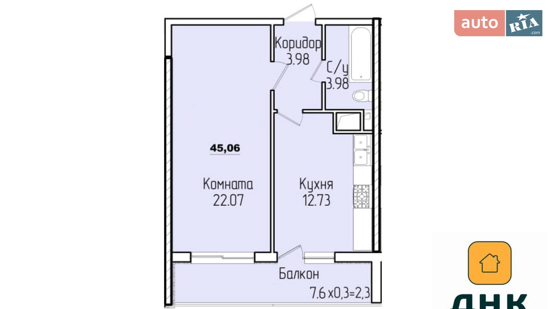 Продається 1-кімнатна квартира 45.06 кв. м у Одесі, вул. Генуезька, 3Г - фото 2