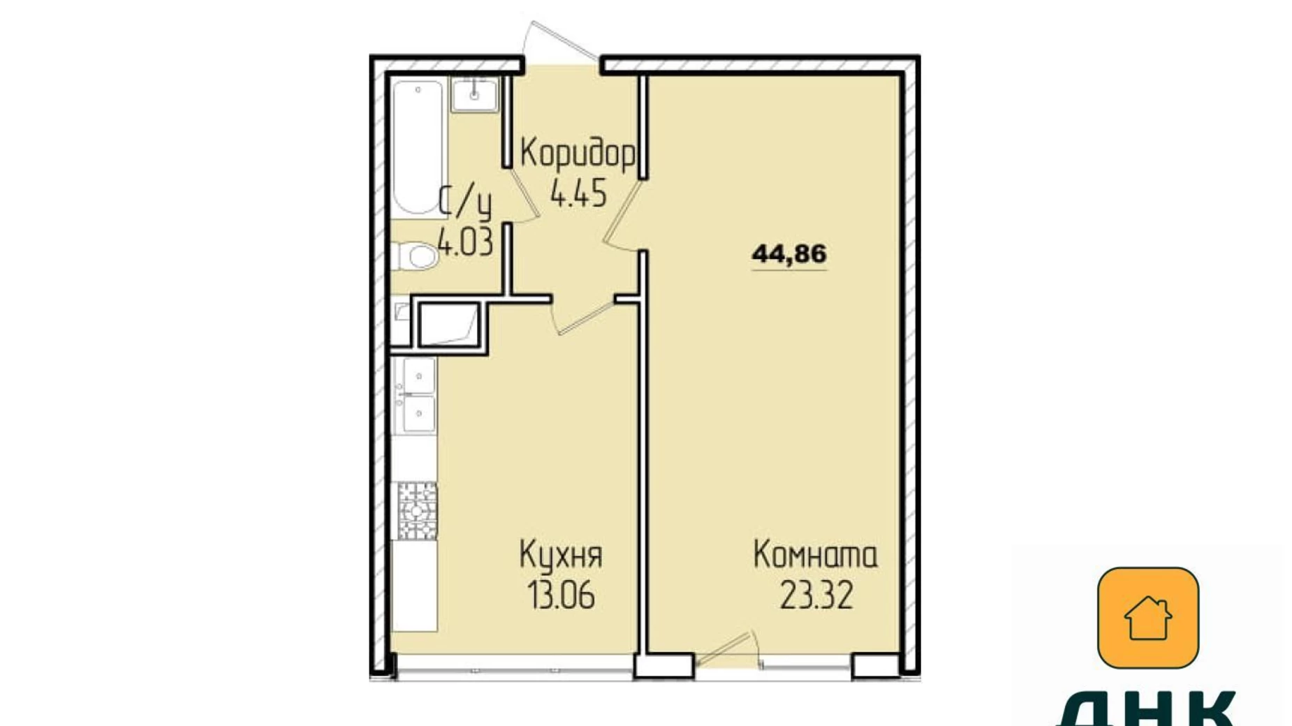 Продается 1-комнатная квартира 45 кв. м в Одессе, цена: 54000 $ - фото 3