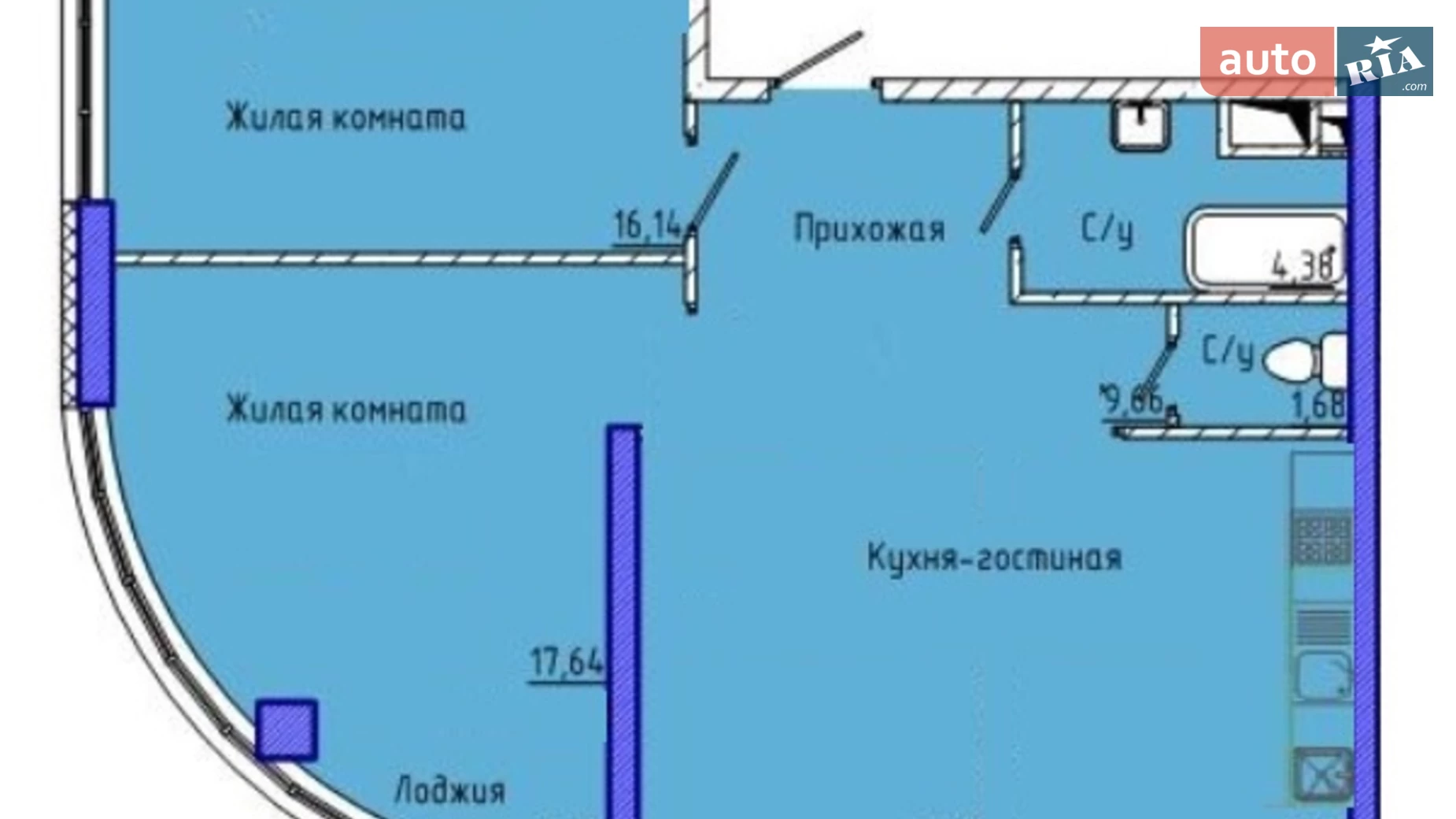 Продається 2-кімнатна квартира 80 кв. м у Одесі, вул. Валерія Самофалова, 16А/6 - фото 4