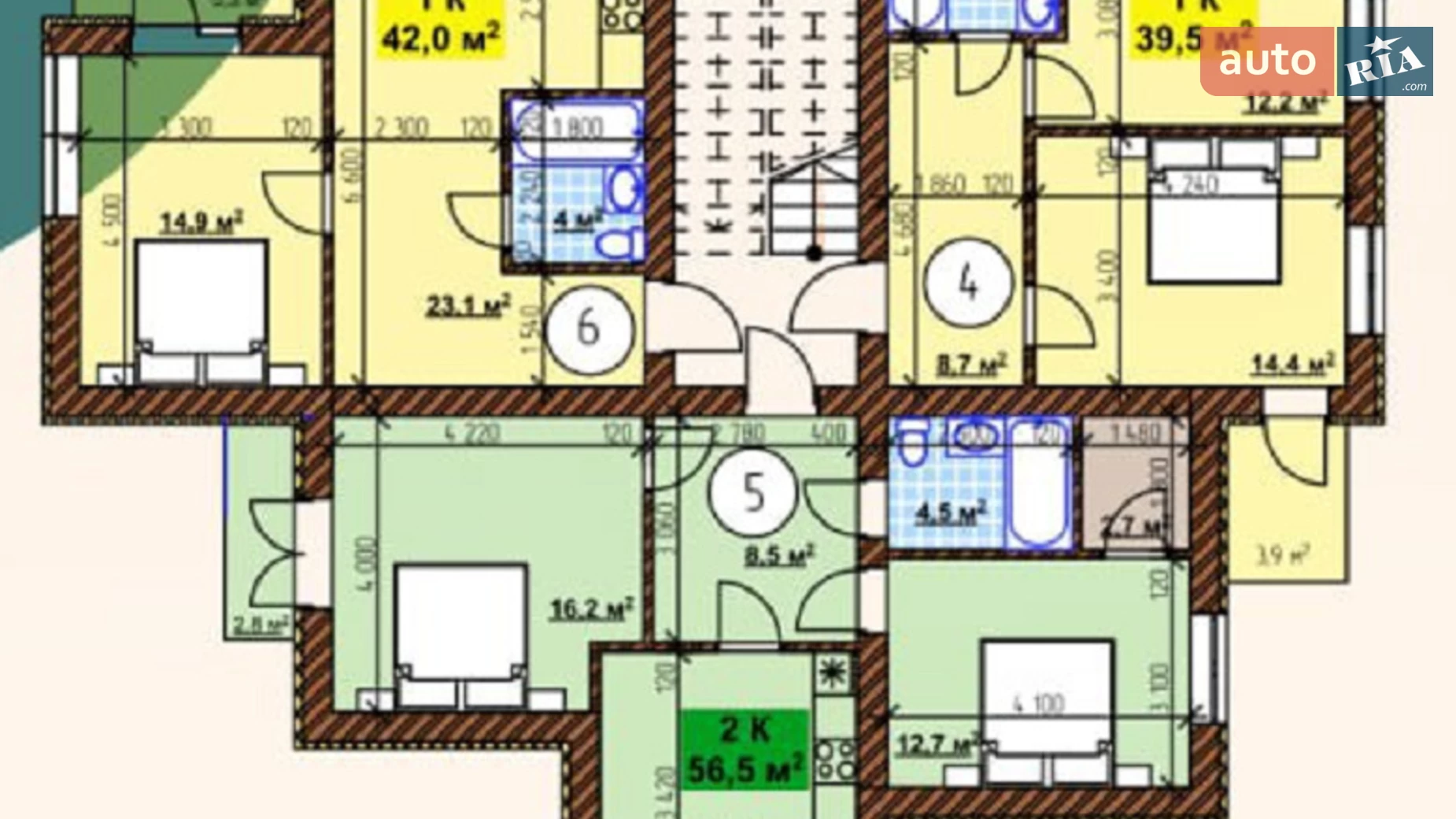 Продается 1-комнатная квартира 40 кв. м в Виннице, ул. Славетная(8-го Марта), 3 - фото 5