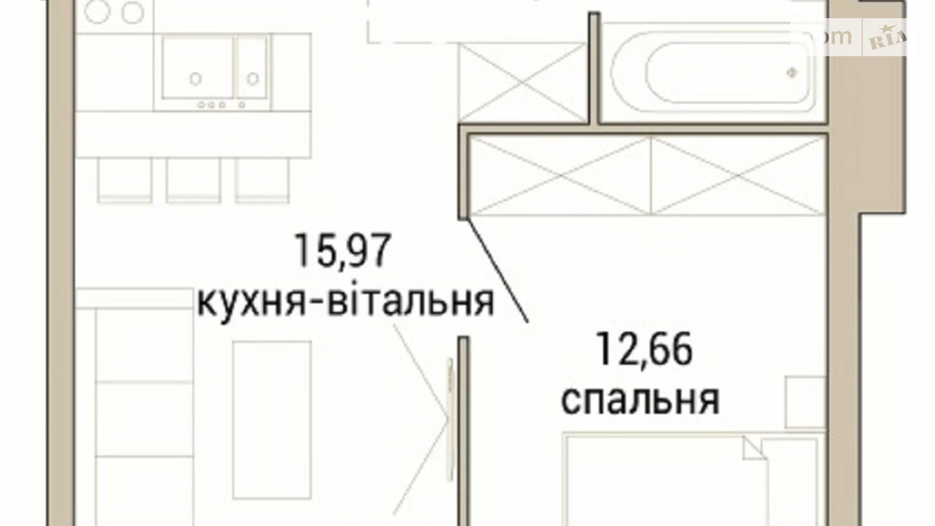 Продается 1-комнатная квартира 40.66 кв. м в Виннице - фото 5