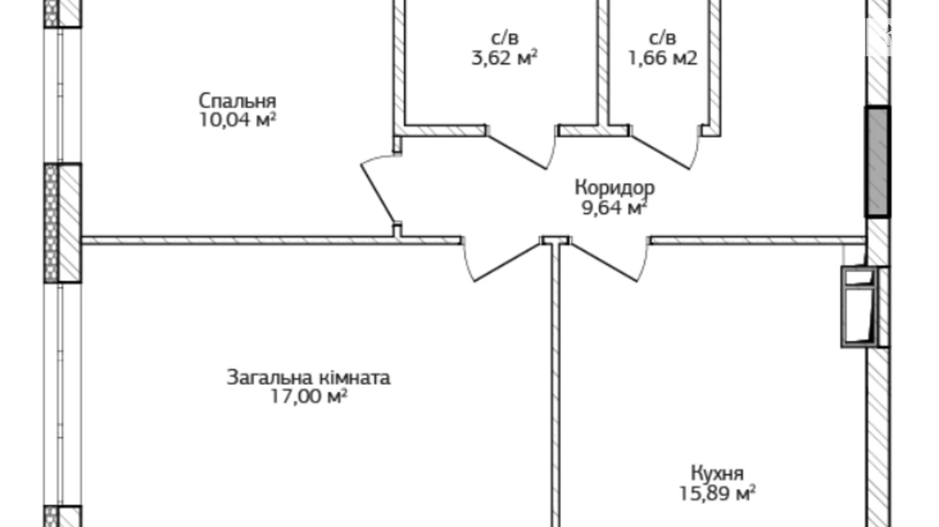 Продається 2-кімнатна квартира 58.5 кв. м у Ірпені, вул. Університетська(Карла Маркса), 3/16 - фото 2