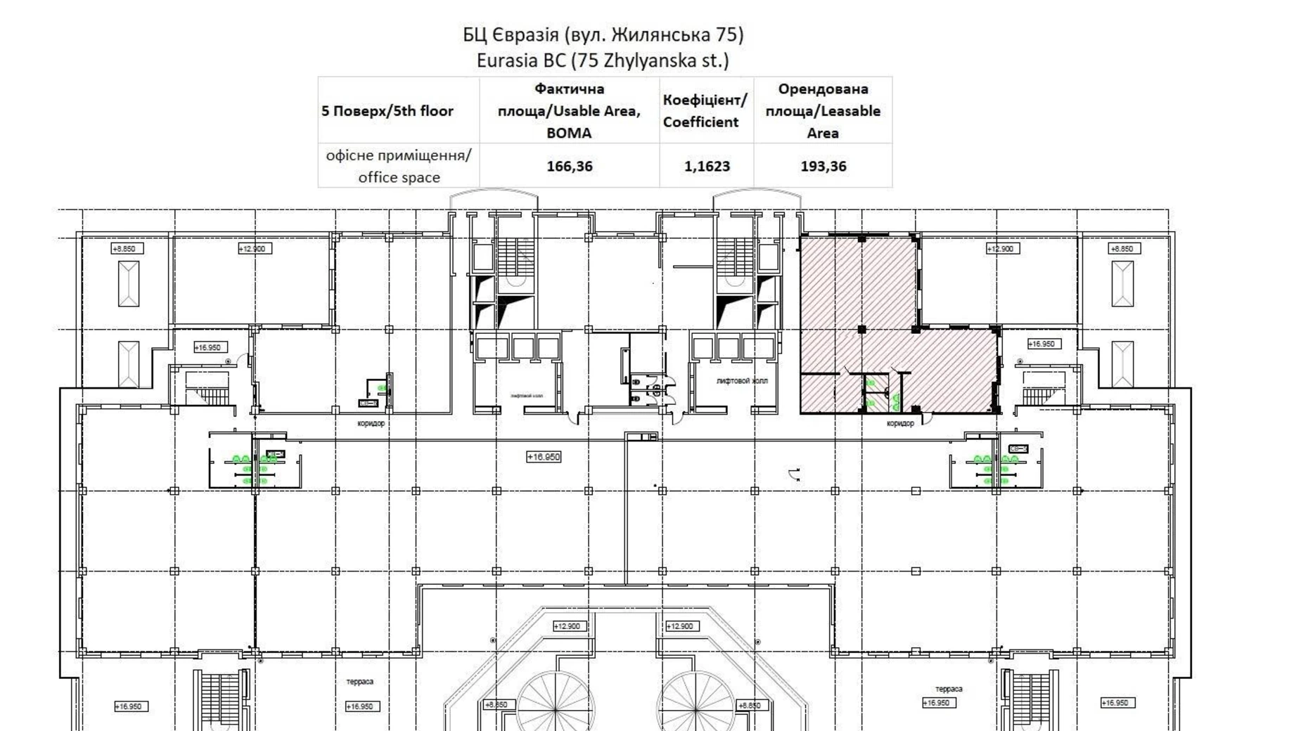 Здається в оренду офіс 193 кв. м в бізнес-центрі, цена: 3500 $ - фото 3