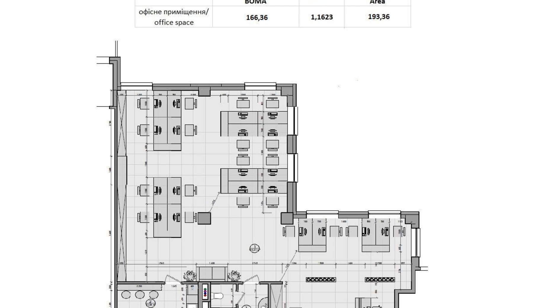 Здається в оренду офіс 193 кв. м в бізнес-центрі, цена: 3500 $ - фото 4